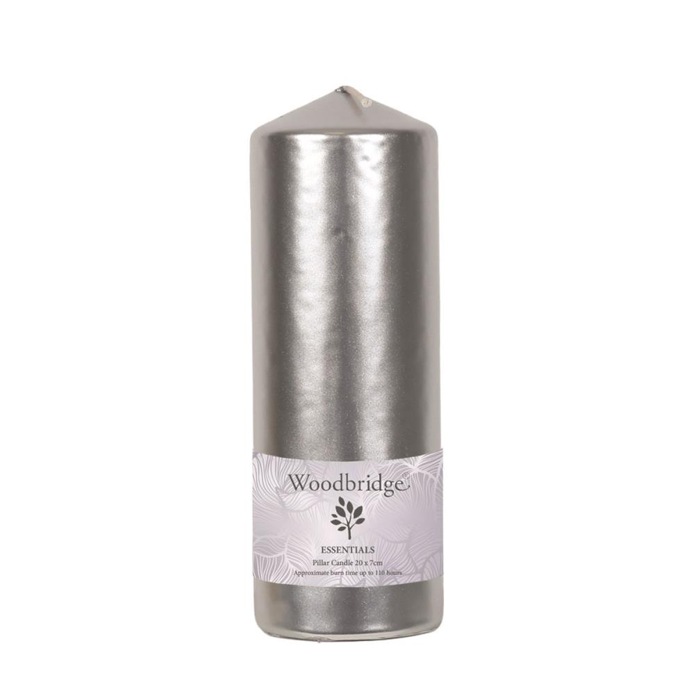 Woodbridge Siler Metallic Pillar Candle 20cm x 7cm £5.84